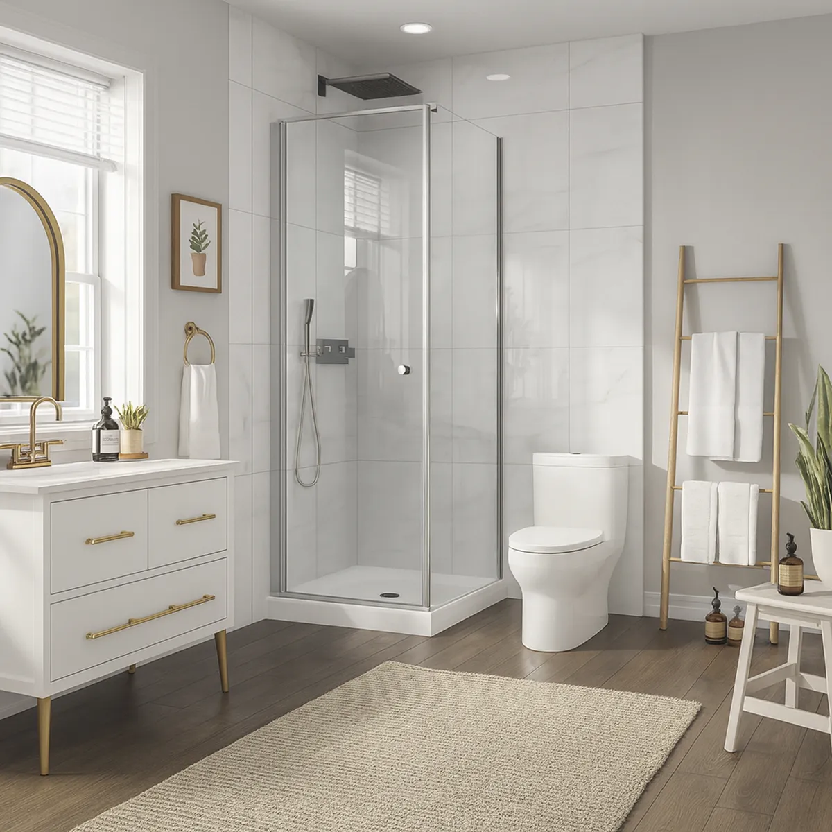 DUSCHY - Set mampara abatible para cierre esquina 70 x 70 cm