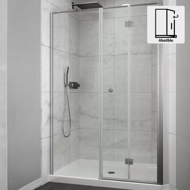 Set mampara plegable con hoja fija para cierre 170 cm