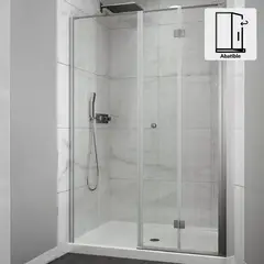 DUSCHY - Set mampara abatible con hoja fija para cierre 120 cm