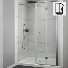 DUSCHY - Set mampara abatible con hoja fija para cierre 140 cm