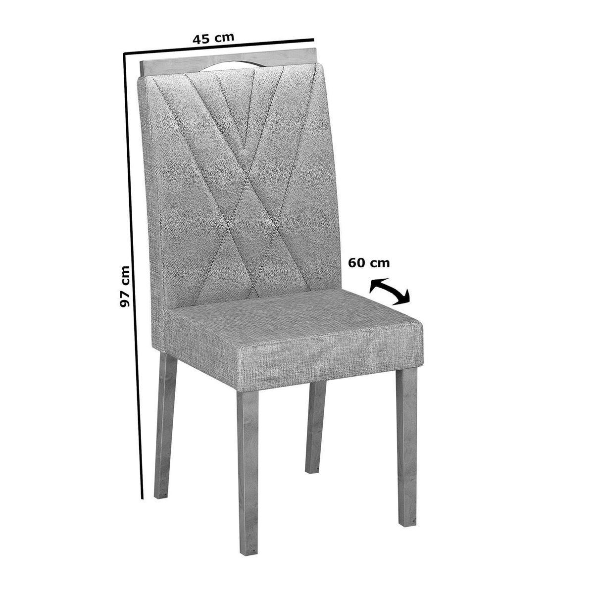 VEKKAHOME - Silla Lara Café 60x97x45 cm
