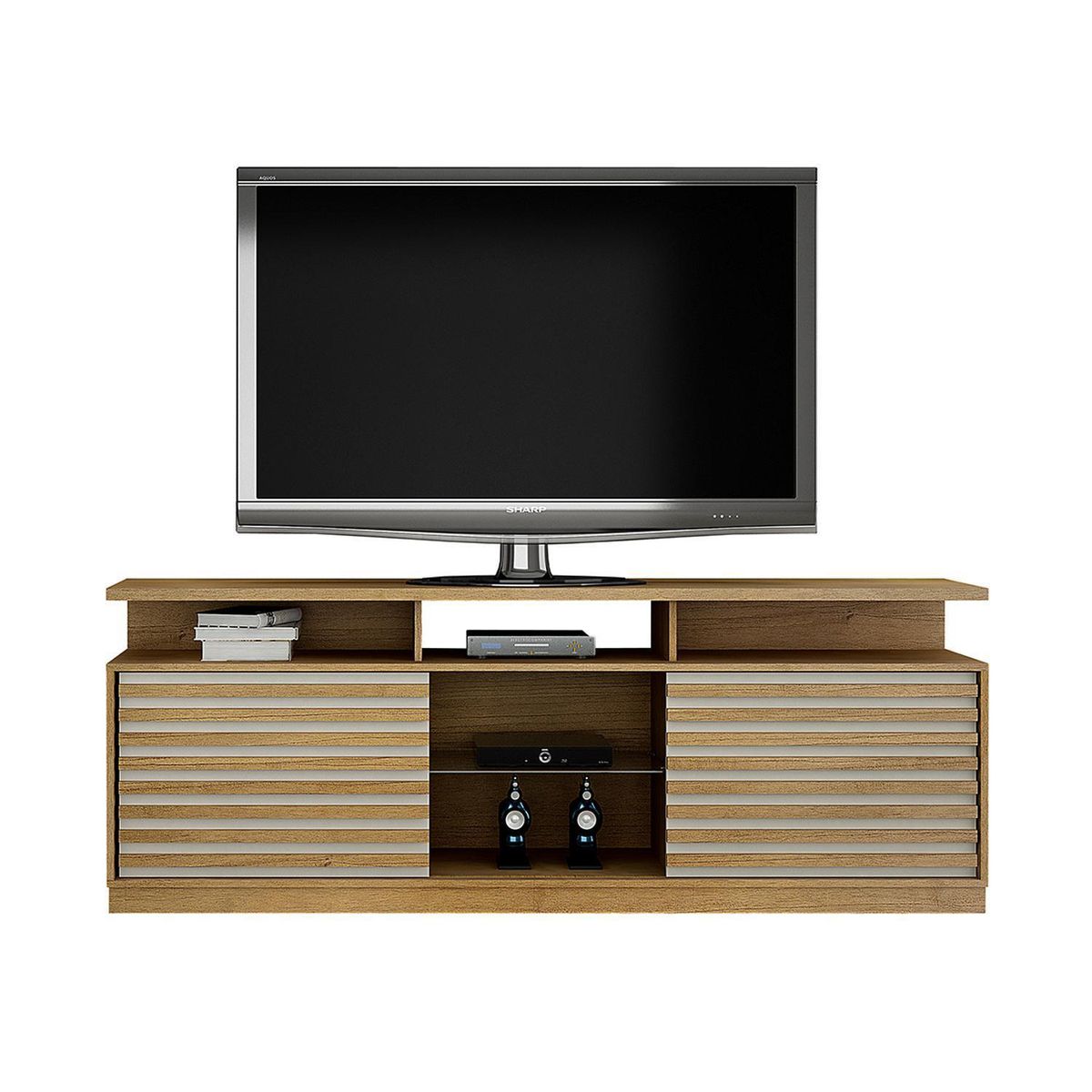 VEKKAHOME - Rack TV Roma Canela Café 60 " 181x68,5x38 cm