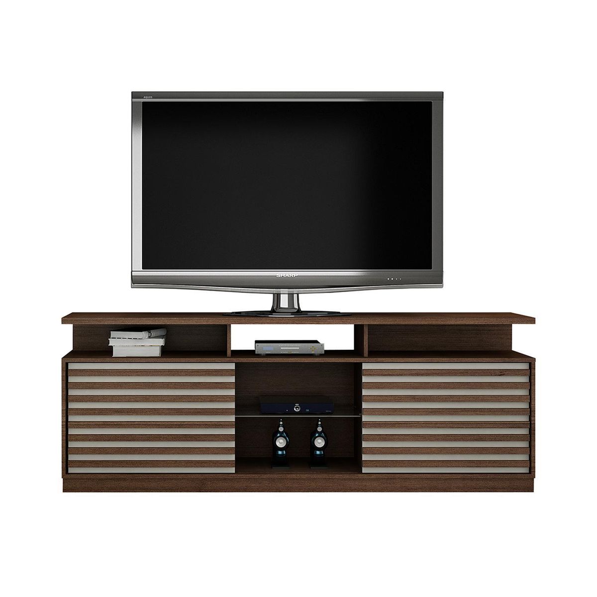 VEKKAHOME - Rack TV Roma Chocolate 60 " 134x72,5x37,5 cm