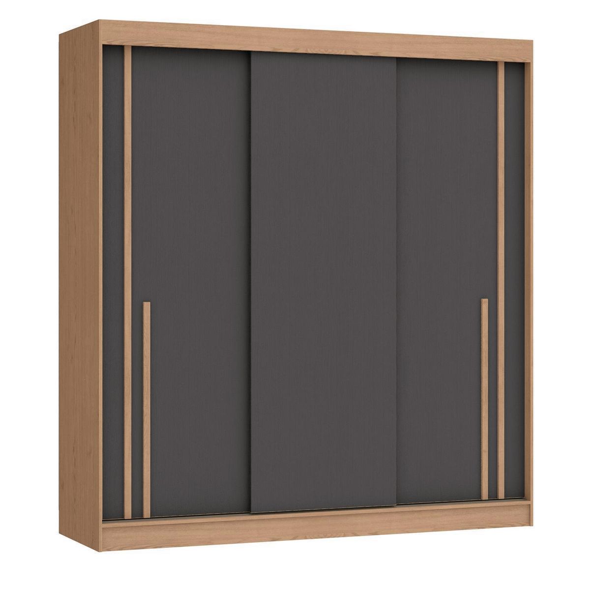VEKKAHOME - Clóset Lyon New 3 Puerta(s) 2 Cajón(es) 8 Repisa(s) 183.3x197.2x54.3 cm Café