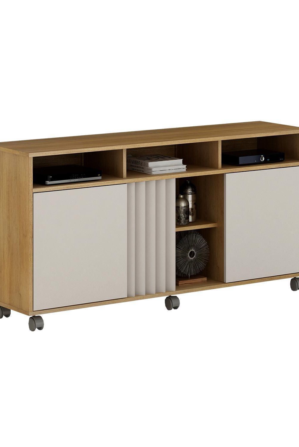 VEKKAHOME - Rack TV Viena Canela 55 " 136x66x36 cm