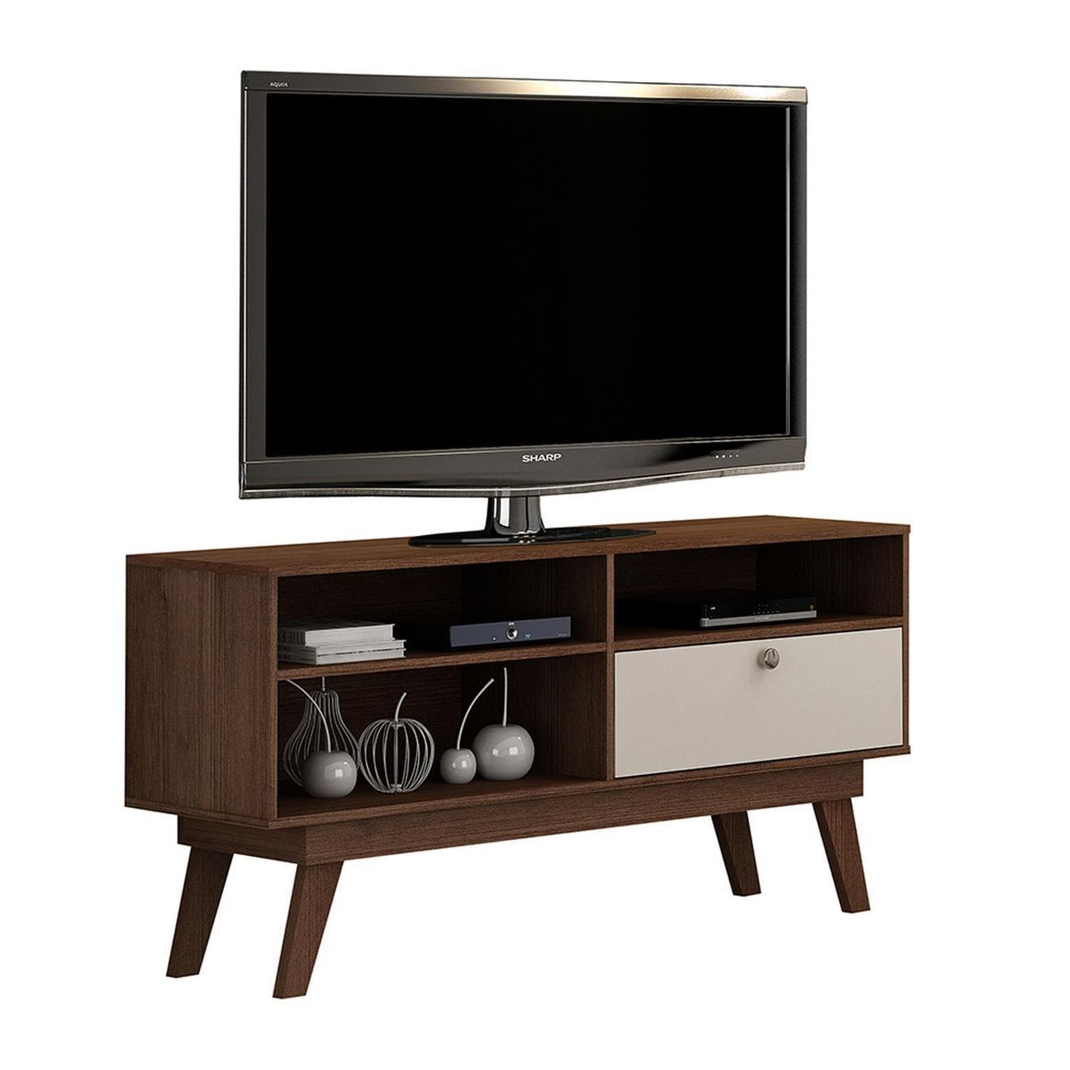 VEKKAHOME - Rack TV Houston Chocolate 50 " 136x65x36 cm