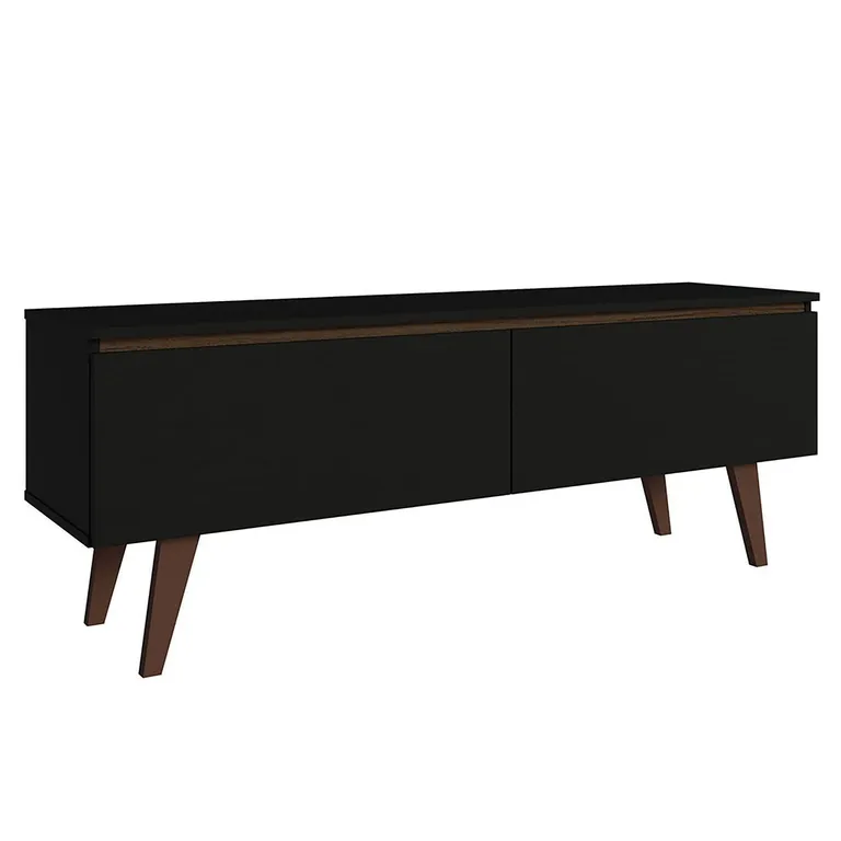 VEKKAHOME Rack TV Le Mans Negro 55 " 136x50x36 cm
