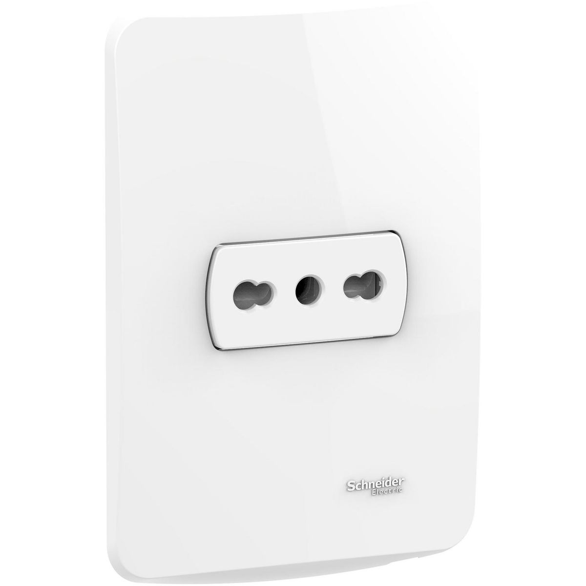 SCHNEIDER ELECTRIC - Placa Miluz armada con tomacorriente 10/16A blanco