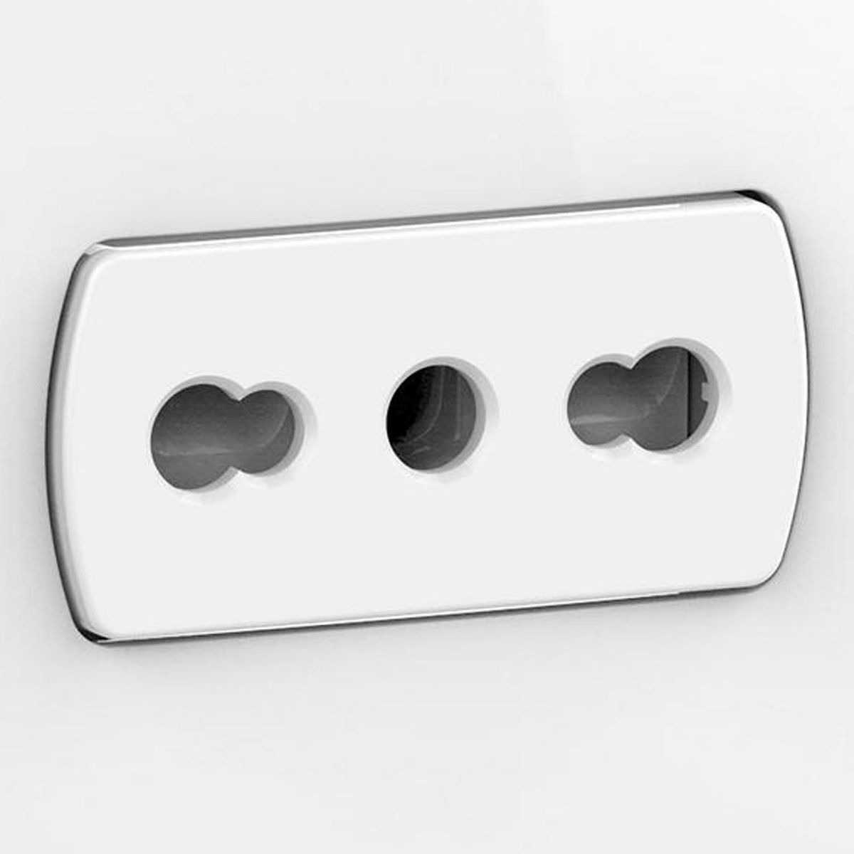 SCHNEIDER ELECTRIC - Placa Miluz armada con tomacorriente 10/16A blanco