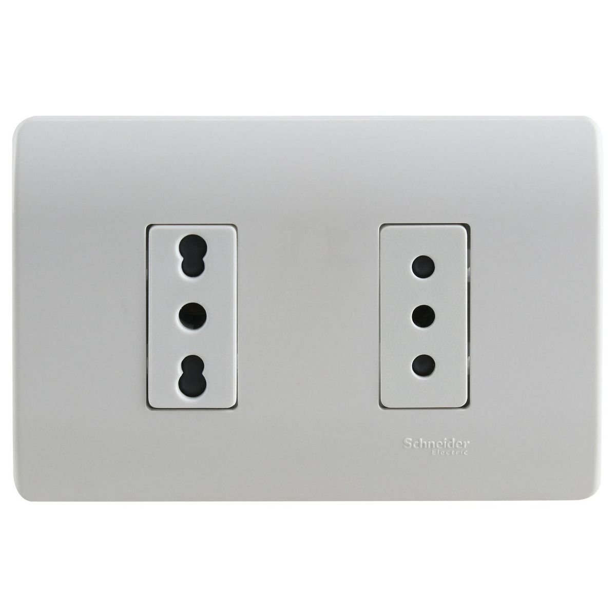 SCHNEIDER ELECTRIC - Placa Genesis armada con tomacorriete 10/16A blanco