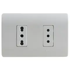 SCHNEIDER ELECTRIC - Placa Genesis Armada Con Tomacorriete 10/16A Blanco