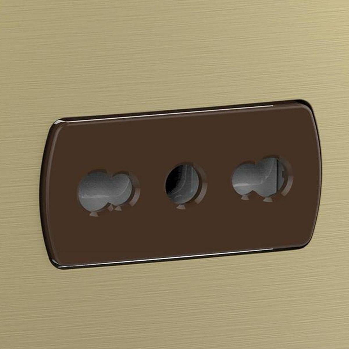 SCHNEIDER ELECTRIC - Placa Miluz armada con tomacorriente 10/16A dorado