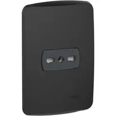 SCHNEIDER ELECTRIC - Placa Miluz armada con tomacorriente 10/16A grafito
