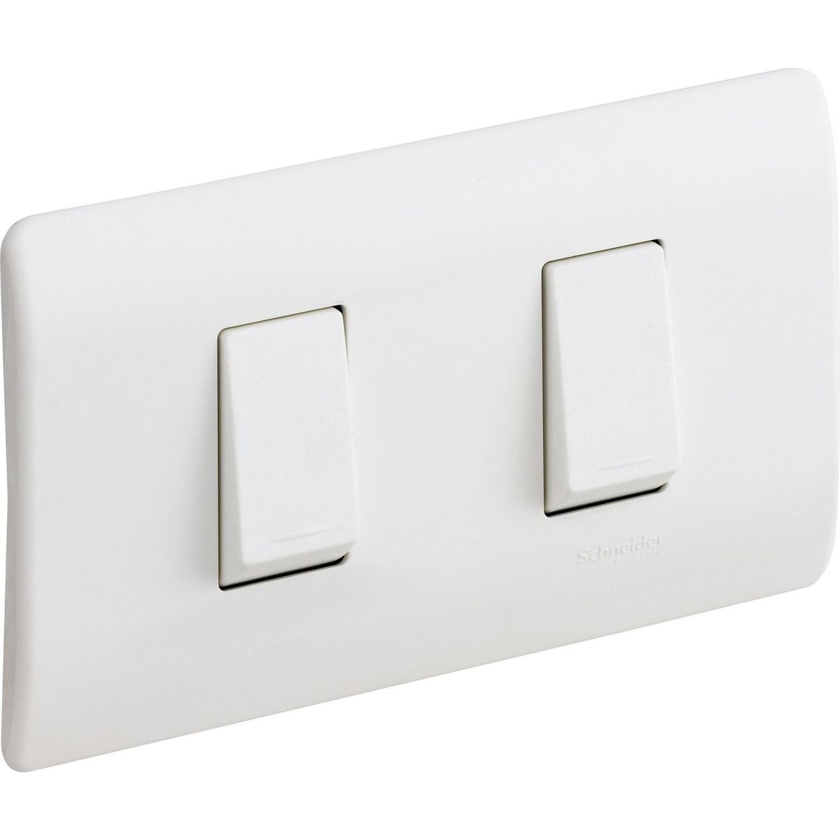 SCHNEIDER ELECTRIC - Placa Genesis armada con interruptor 9/12 + 9/24 blanco