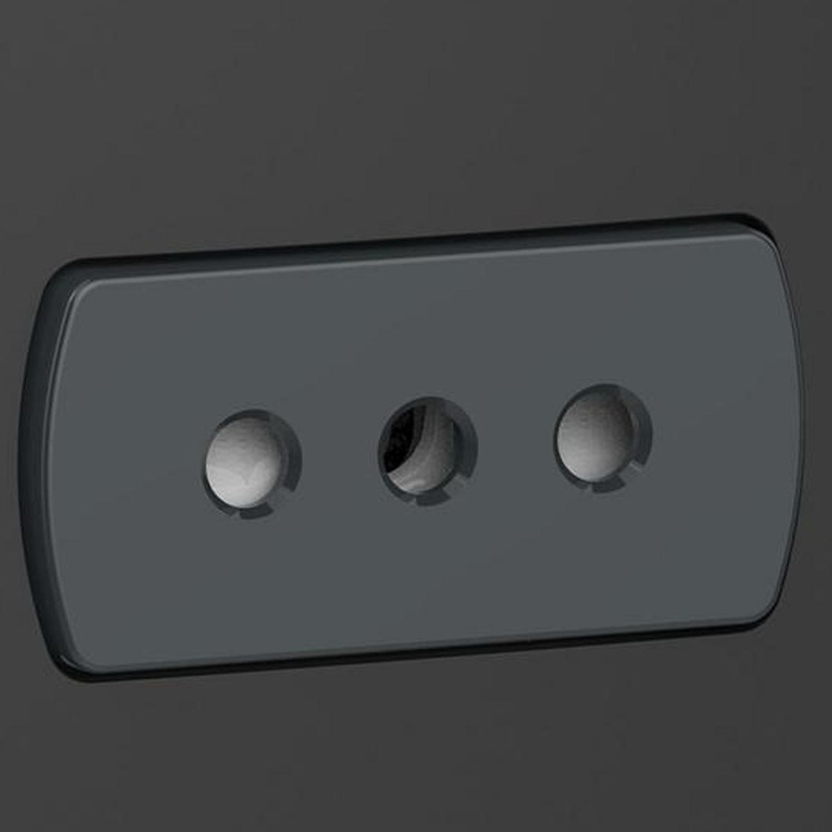 SCHNEIDER ELECTRIC - Placa Miluz armada con tomacorriente 10/16A + 10A grafito