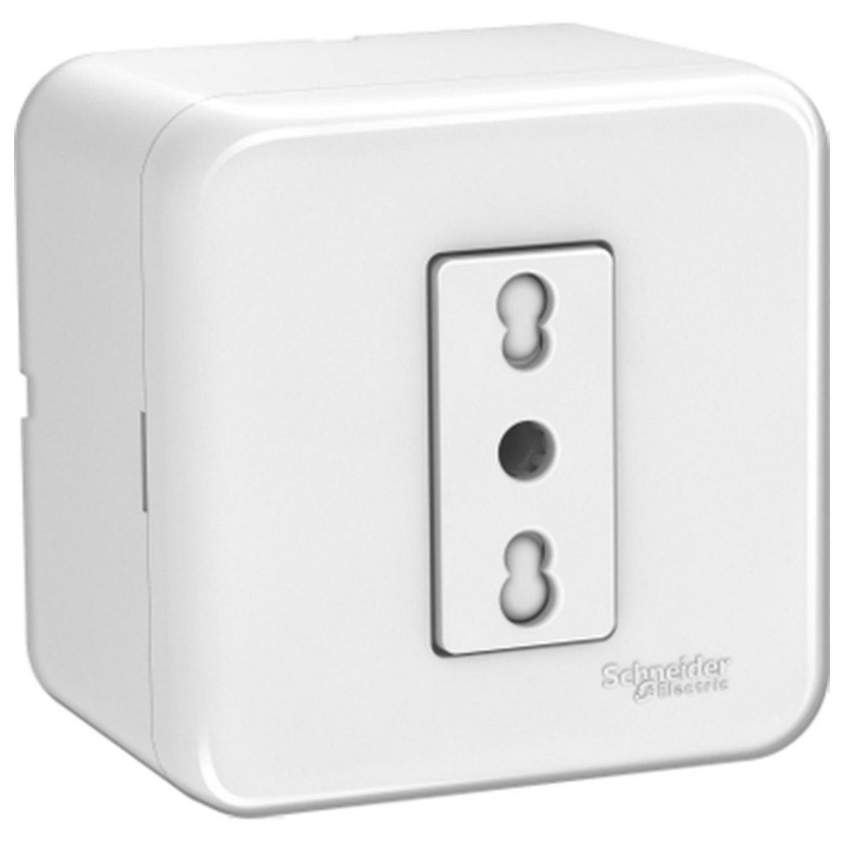 SCHNEIDER ELECTRIC - Casquete Genesis armado con tomacorriente 10/16A blanco