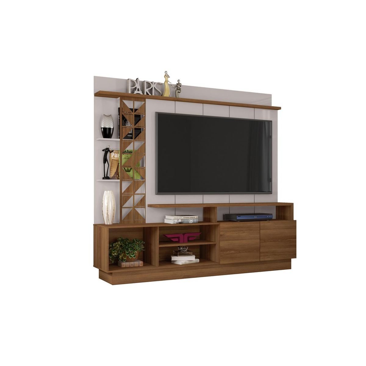 EXIT - Estante para TV Vivaz 2000 Beige Mate 65 " 200x182x40 cm