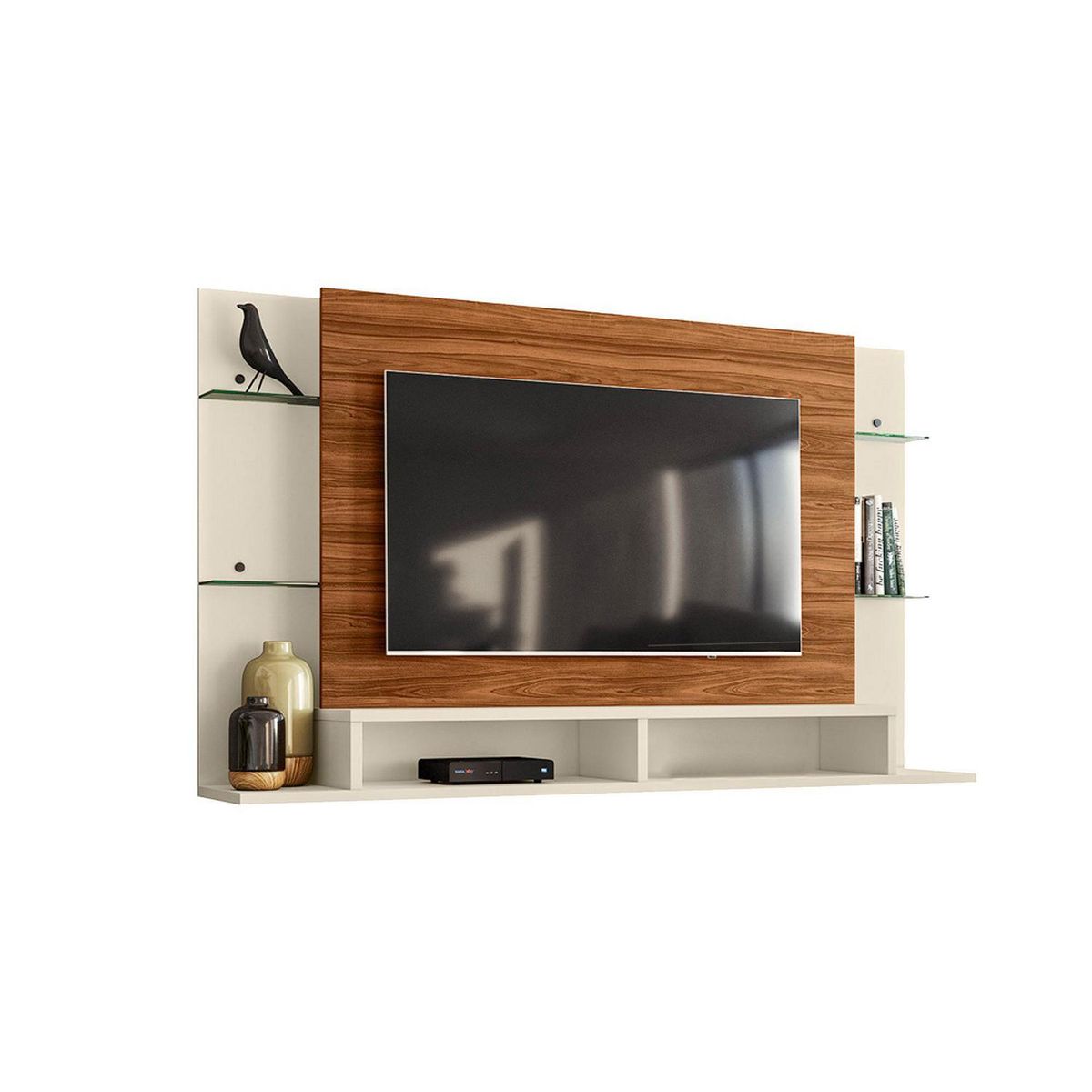 EXIT - Panel TV Malbec Canela/Beige 60 " 182,6x109x31,5 cm
