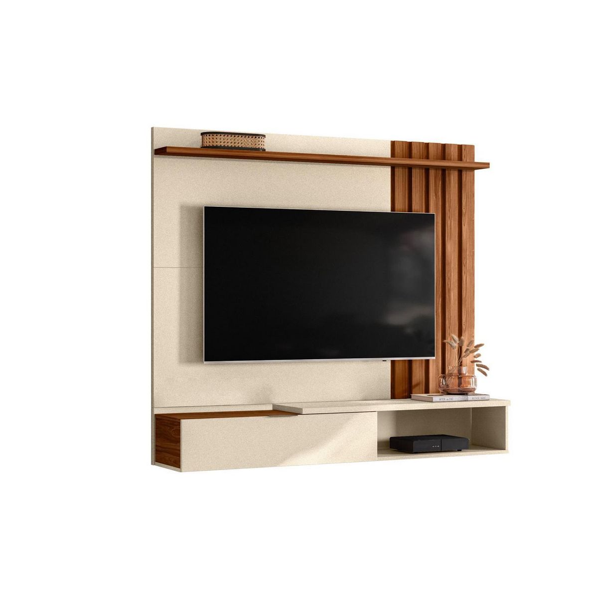 EXIT - Panel TV Vegas Perla/Canela 70 " 160x138x31,2 cm