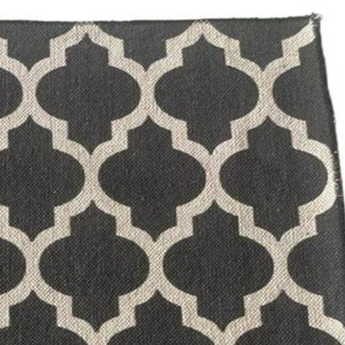 RONDA - Alfombra Diseño 60x90 cm Poliéster NEGRO