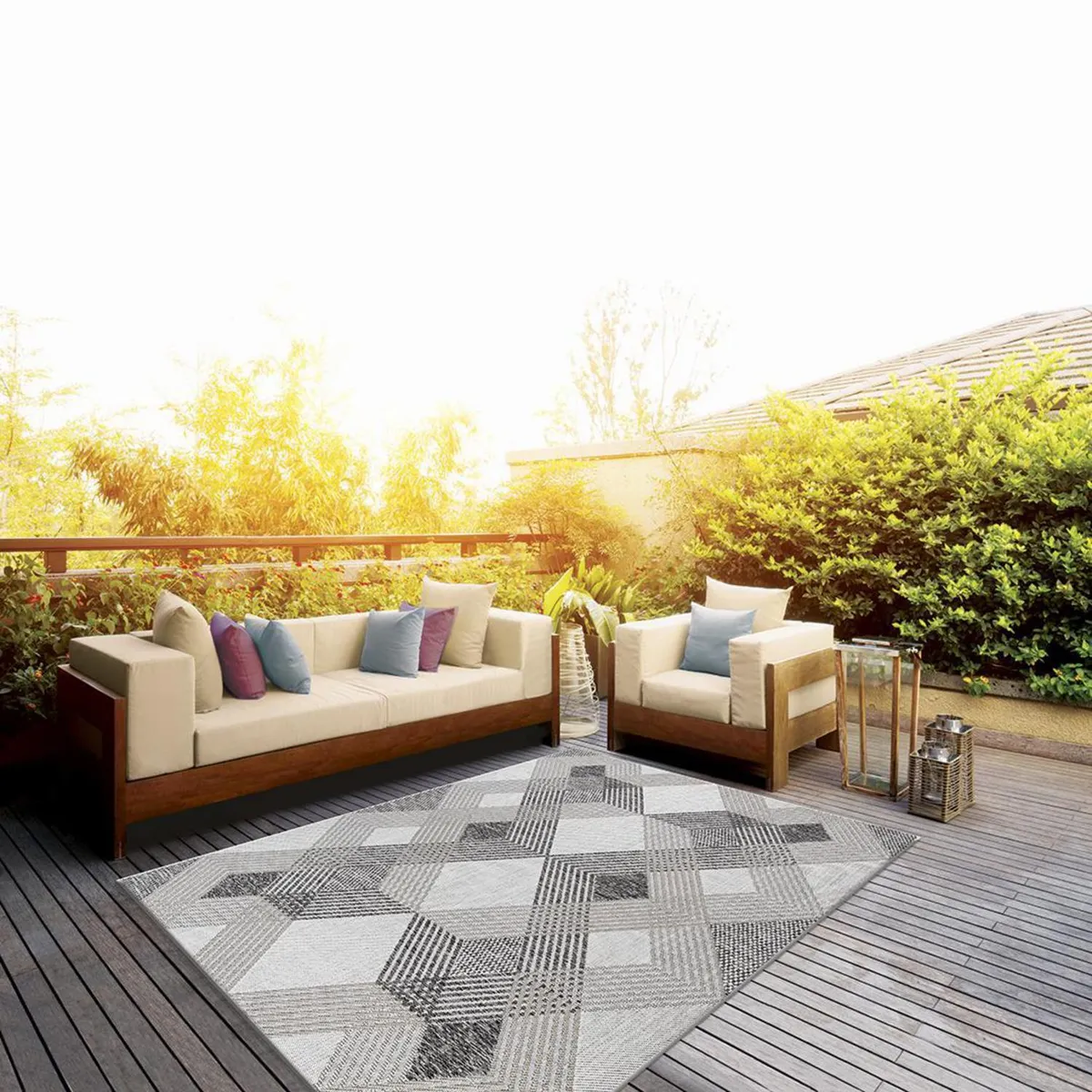 IDETEX - Alfombra Grande Urban 240x340 cm Polipropileno Crema