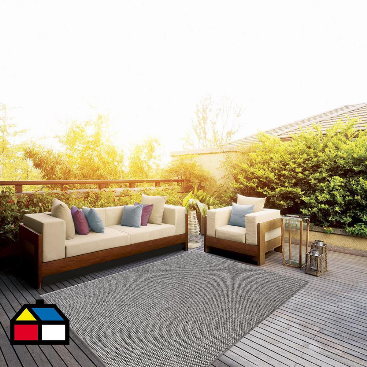 IDETEX - Alfombra sisal pattern 240x340 cm gris