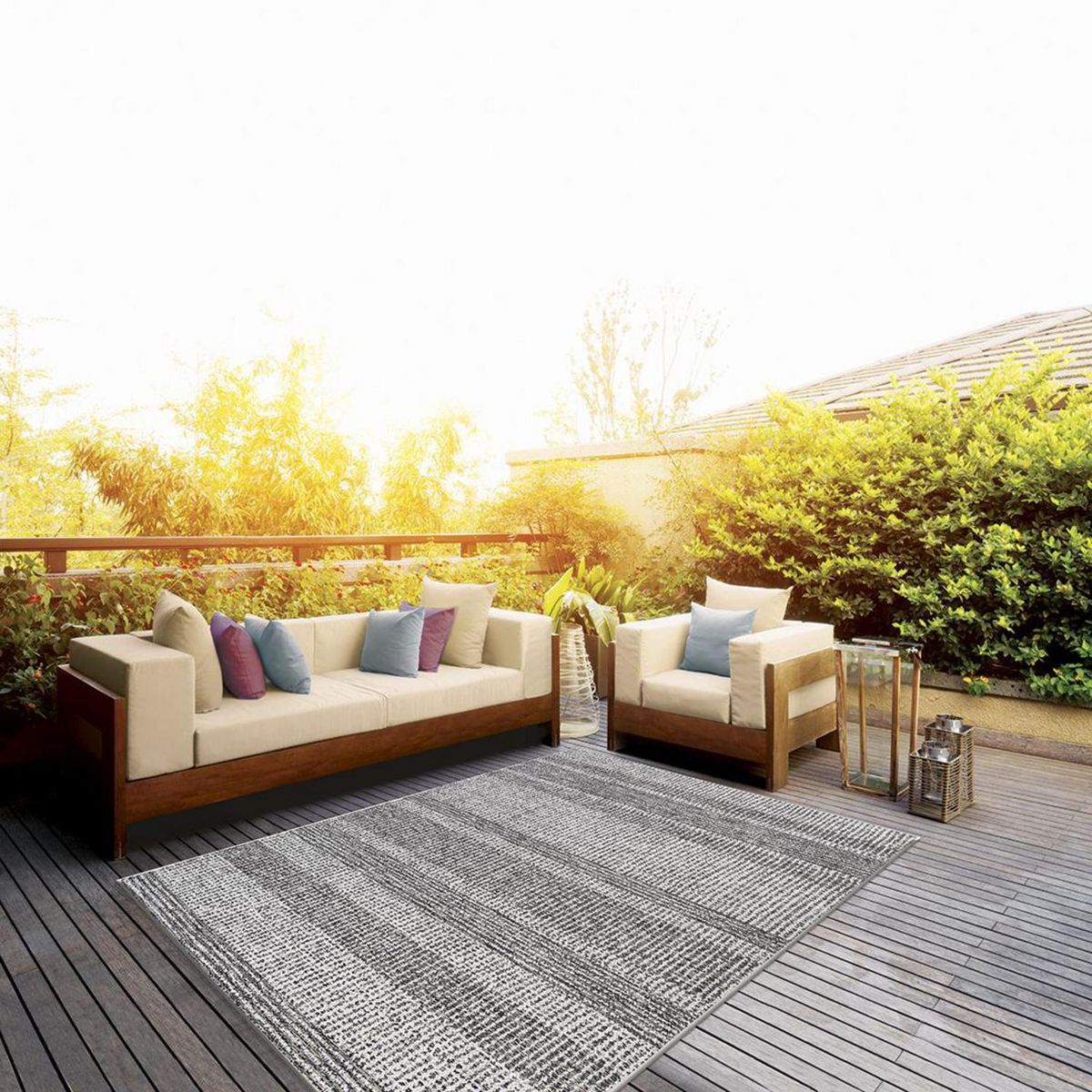 IDETEX - Alfombra Grande Urban 240x340 cm Polipropileno Gris