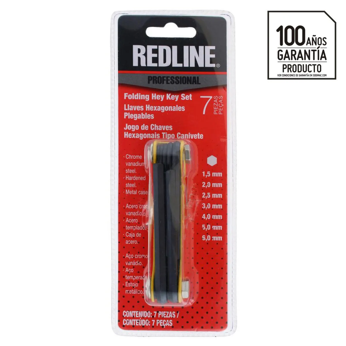 REDLINE - Set de llaves hexagonales 7 unidades
