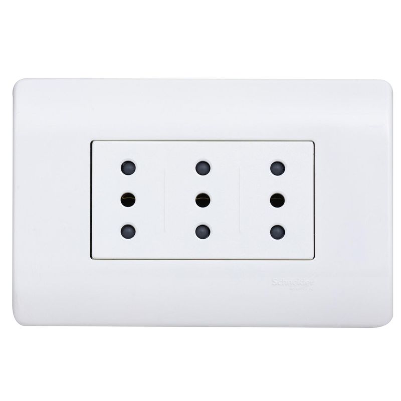 SCHNEIDER ELECTRIC - Placa Genesis armada Duplex 10A blanco