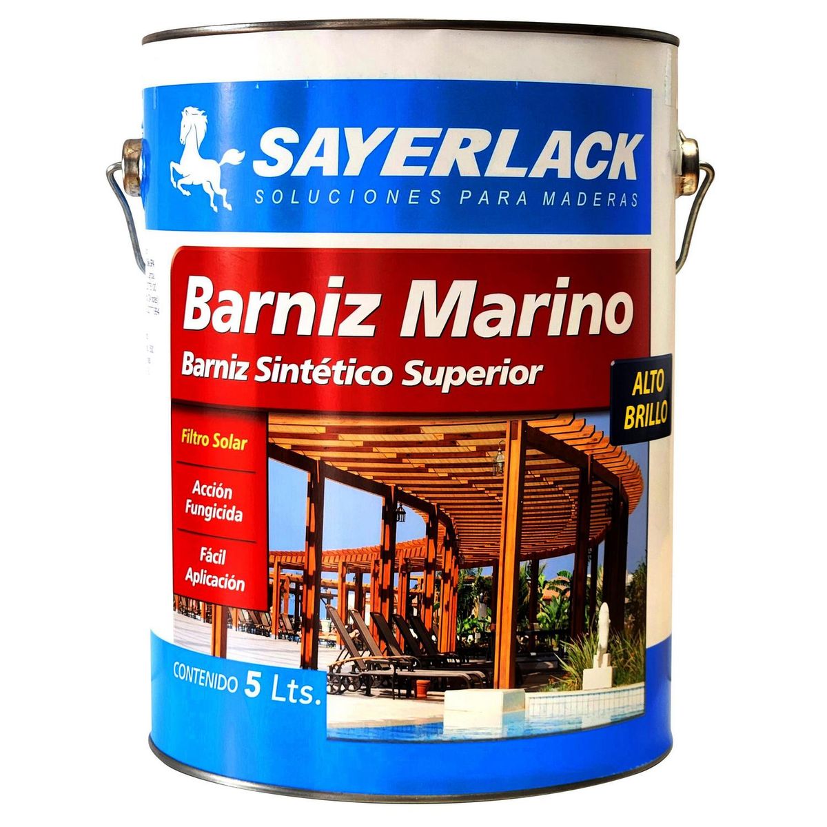 SAYERLACK - Barniz Marino Brillante 5 l TRANSPARENTE NATURAL