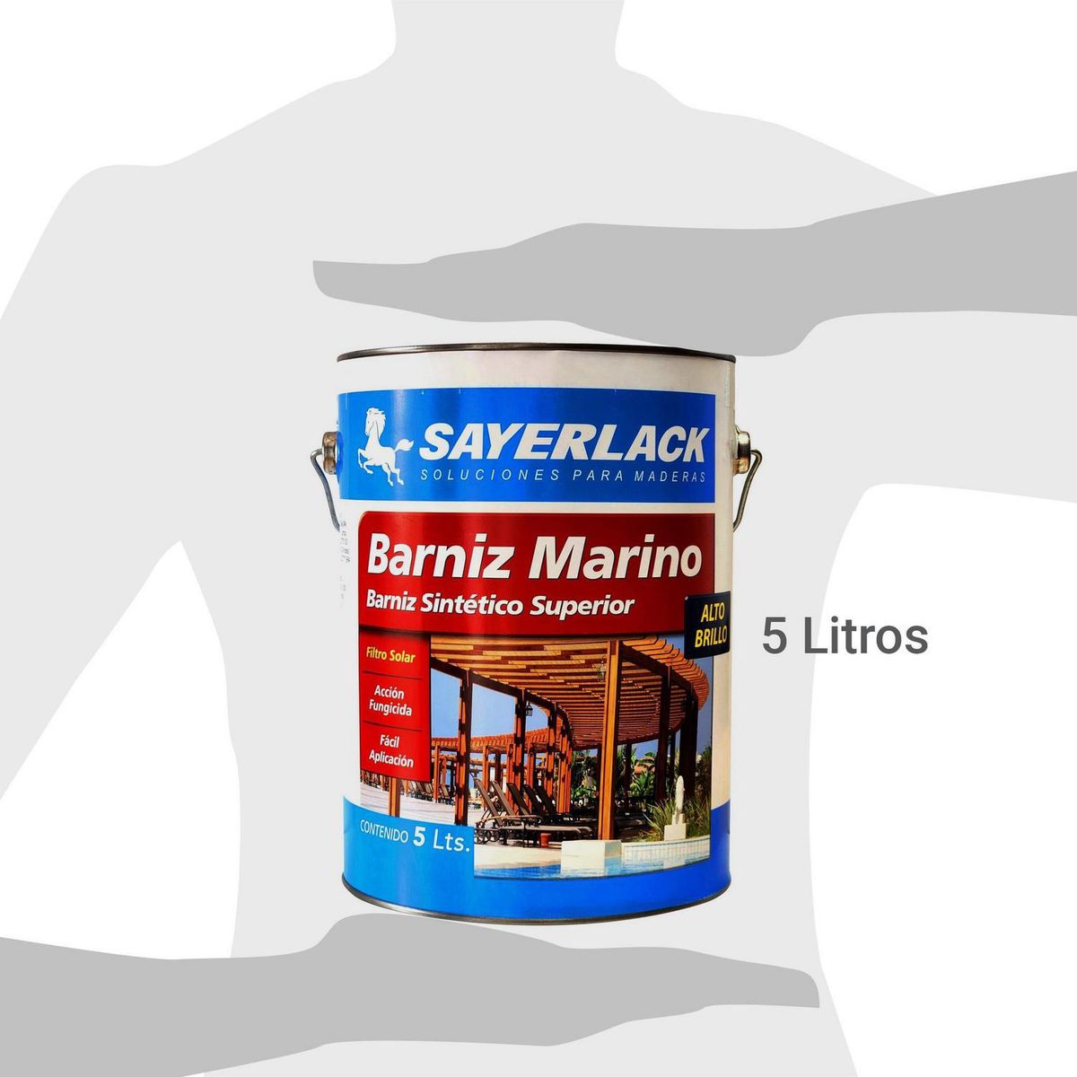 SAYERLACK - Barniz Marino Brillante 5 l TRANSPARENTE NATURAL
