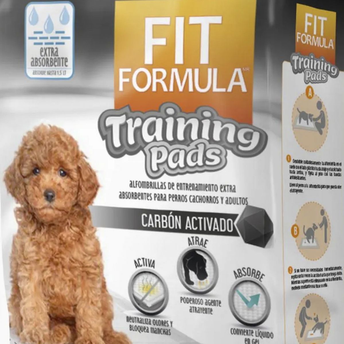FIT FORMULA - Sabanillas  para perros carbón 10 unidades