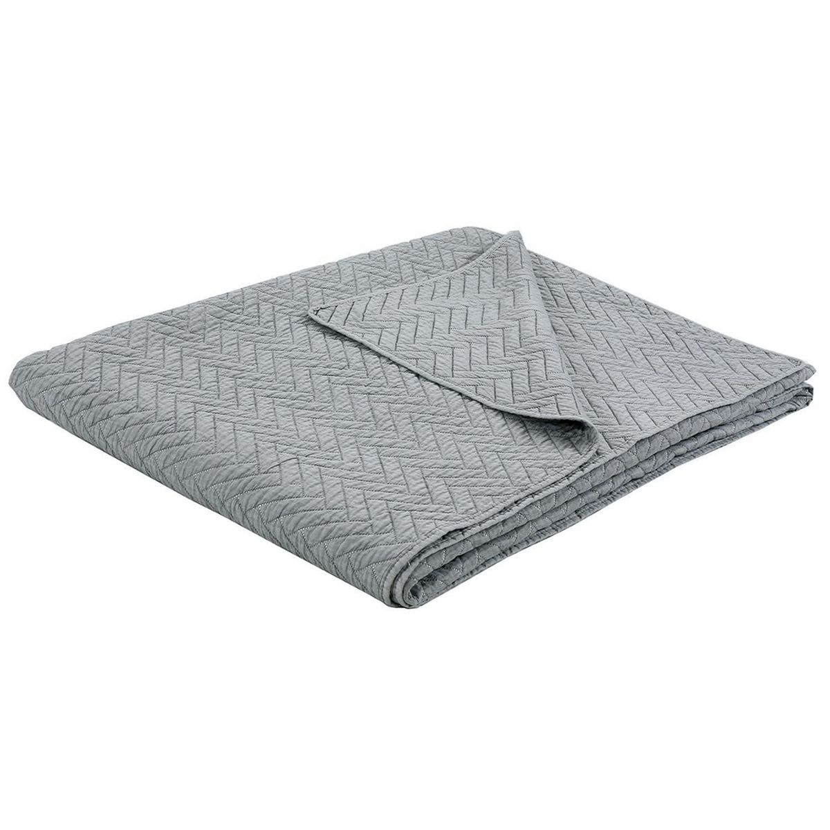 DIB - Quilt Cubrecama 1.5 plazas Geometric Hebra Gris 