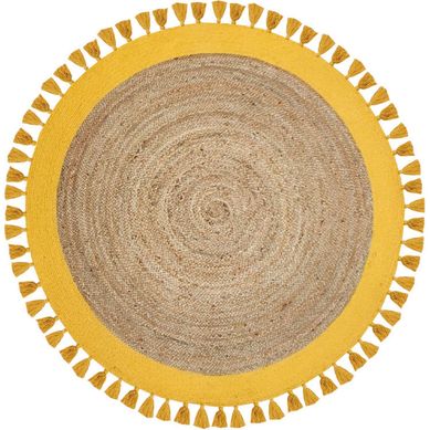 Alfombra Jute Malibu 150x150 cm amarillo