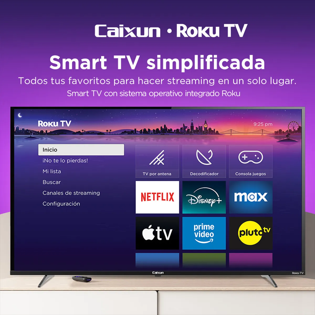 CAIXUN - Smart TV LED 32 " HD C32V1HR ROKU 