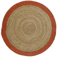 Alfombra Jute Cancun 150x150 cm Yute Naranja