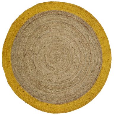 Alfombra Jute Cancun 150x150 cm mostaza