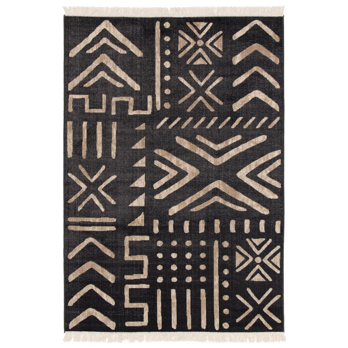 DIB - Alfombra Grande Nigeria 200x290 cm Polipropileno Negro