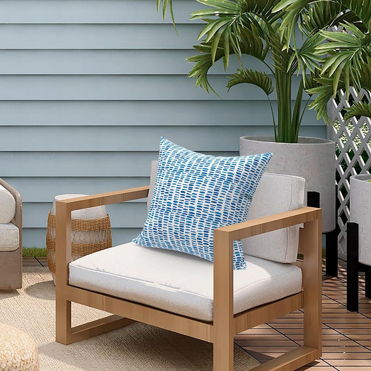 DIB - Cojín Deco Mosaico 43x43 cm Azul