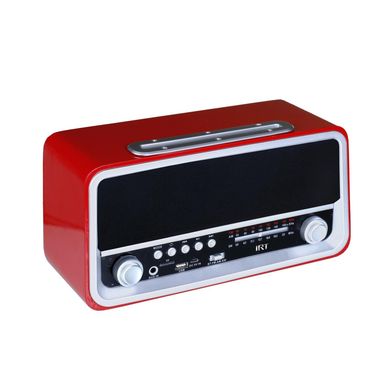 Parlante retro 06 rojo BT/FM/AM/SW/USB/SD/AUX