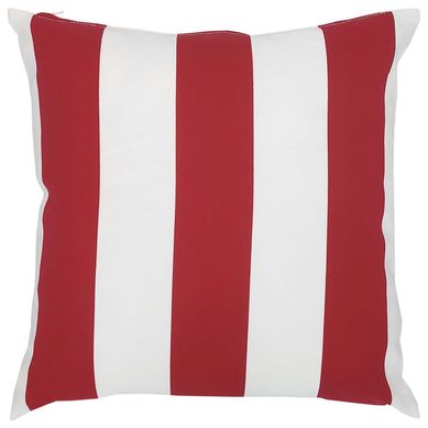 Cojn Deco Franjas 43x43 cm Rojo