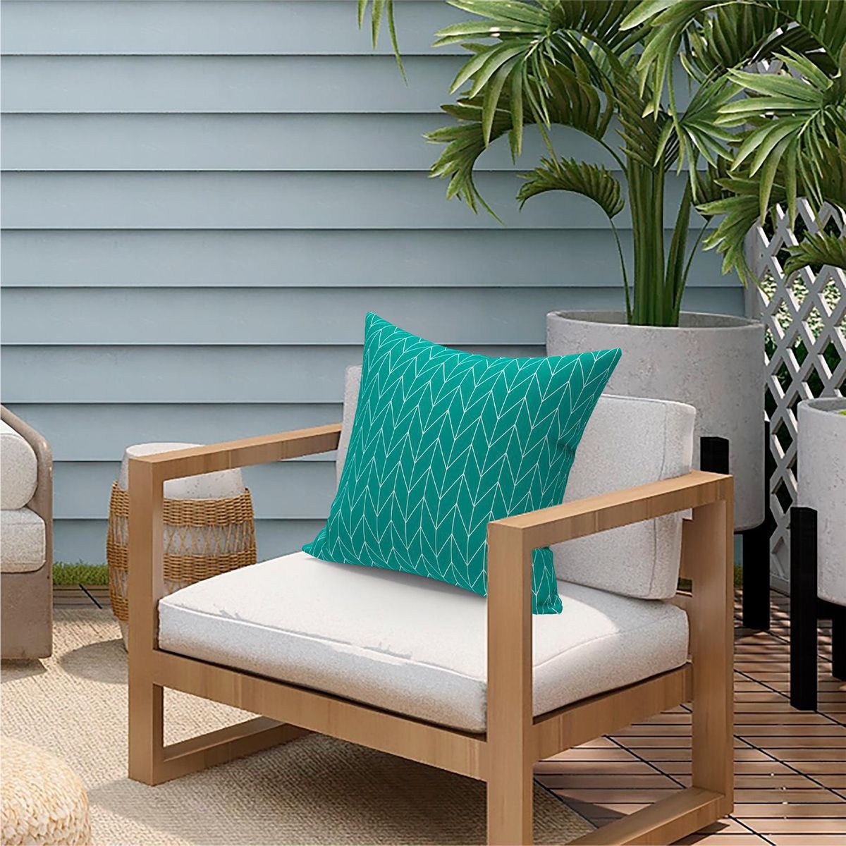 DIB - Cojín Deco Geo 43x43 cm Turquesa