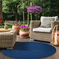 Alfombra Jute Red 150x150 cm Yute Azul