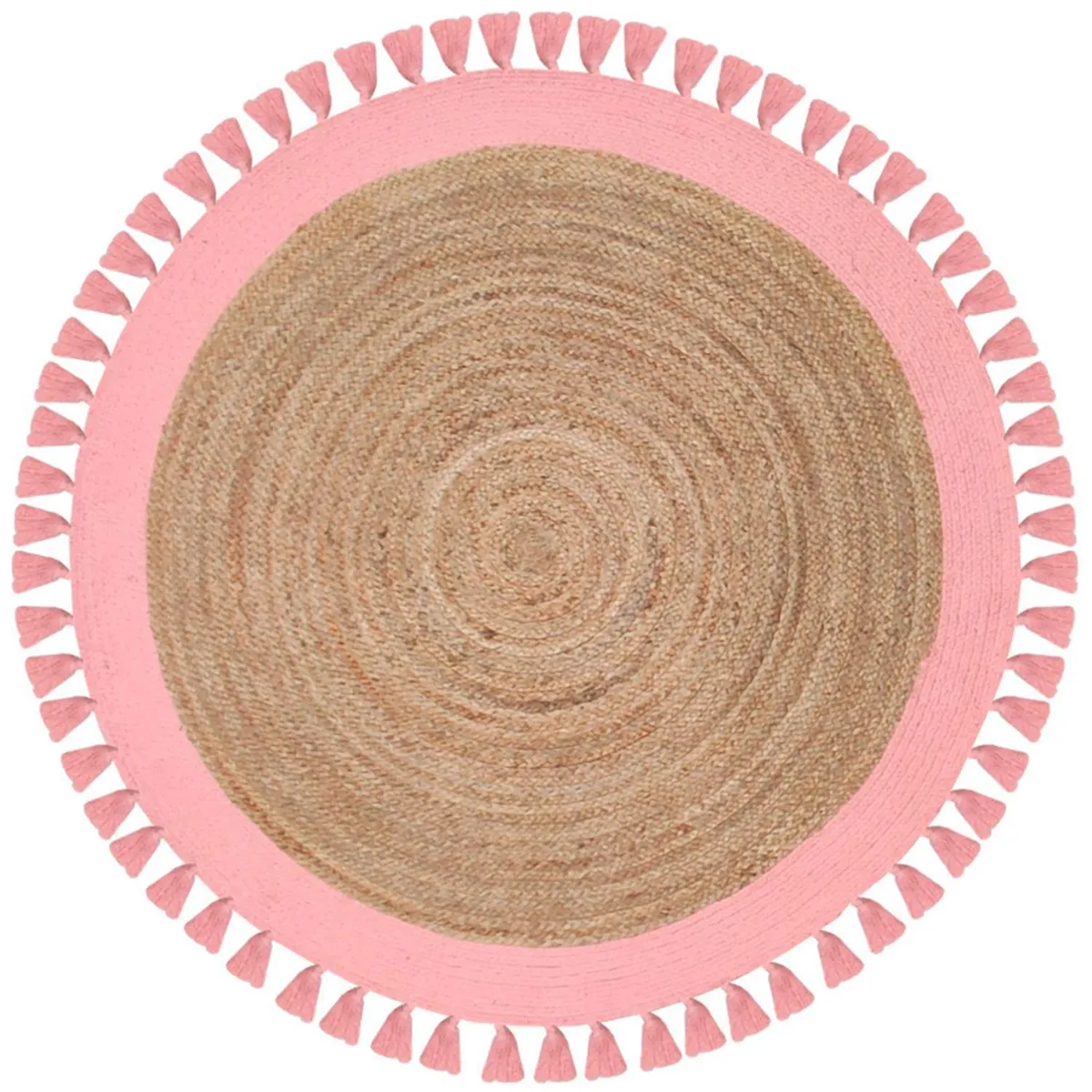 DIB - Alfombra Jute Malibu 150x150 cm Yute Rosa