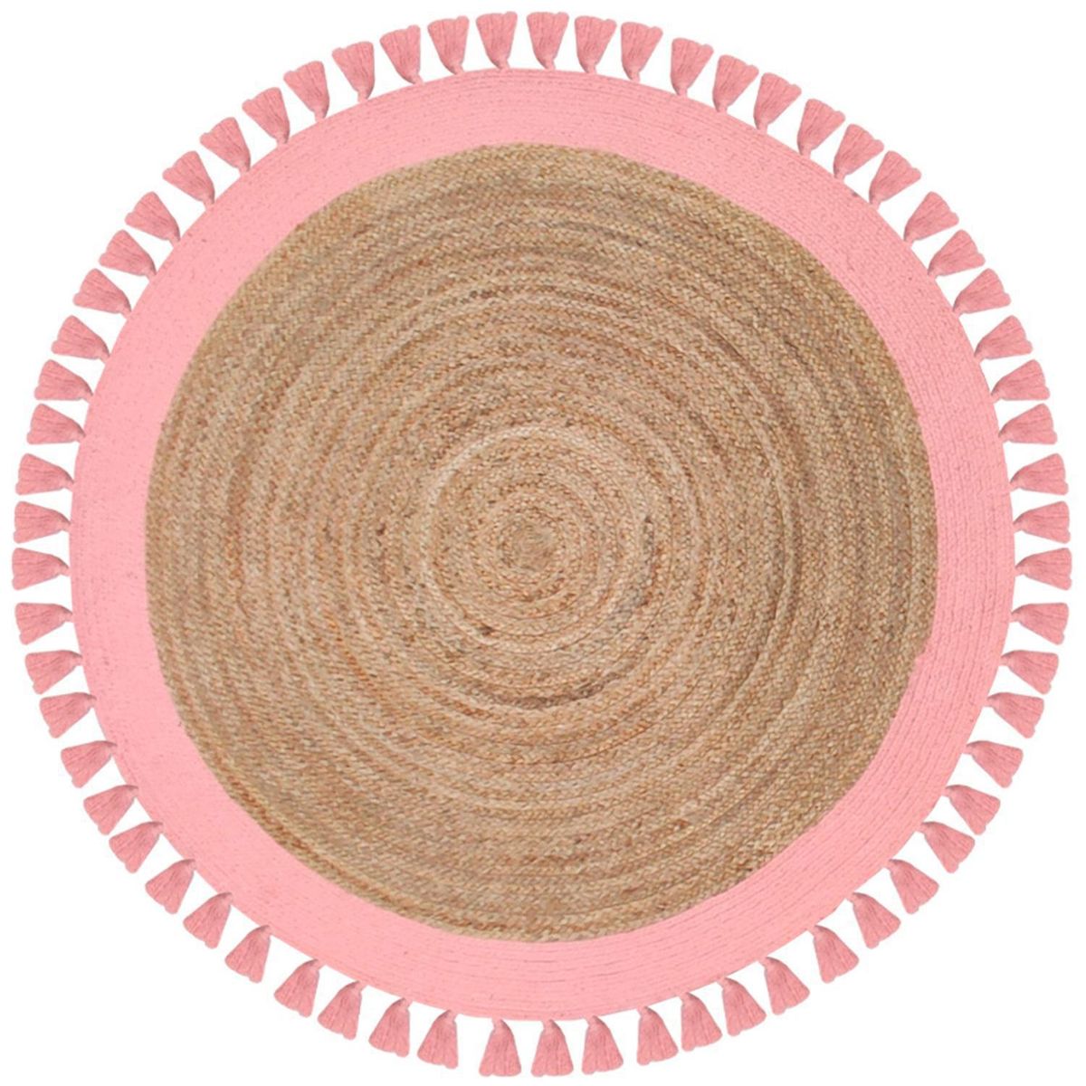 DIB - Alfombra Jute Malibu 150x150 cm Yute Rosa