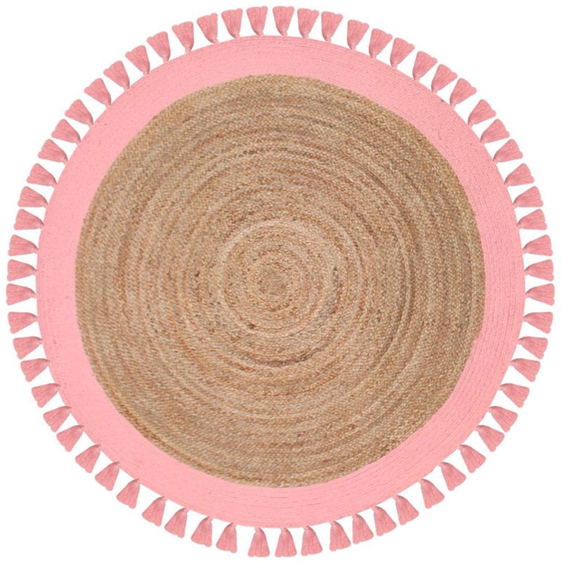 DIB - Alfombra Jute Malibu 150x150 cm Yute Rosa