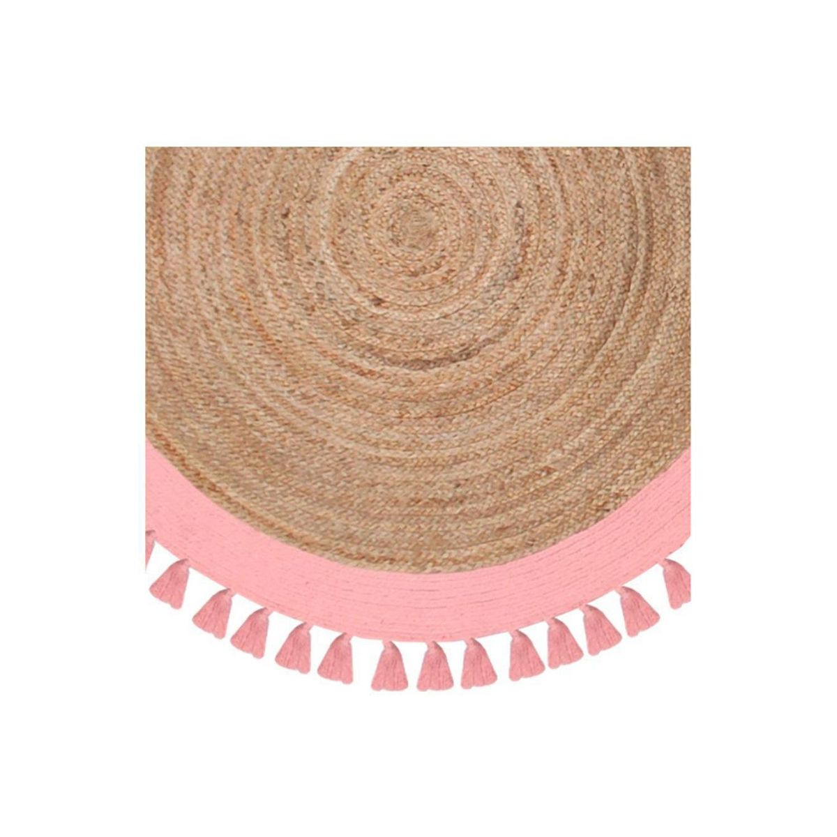 DIB - Alfombra Jute Malibu 150x150 cm Yute Rosa