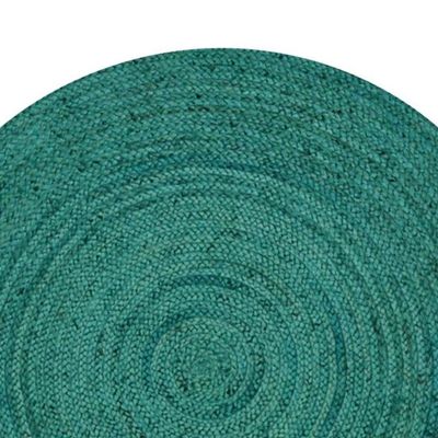 Imagen 2 del producto Alfombra Malibu 150x150 cm Yute Turquesa