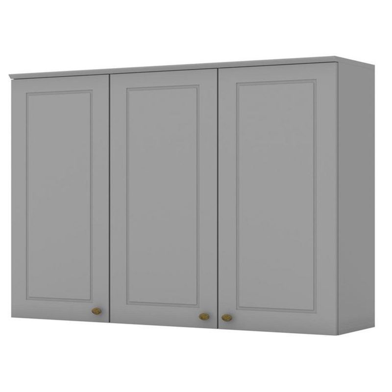 HOME MOBILI - Mueble aereo 3 puertas gris Americana 120cm