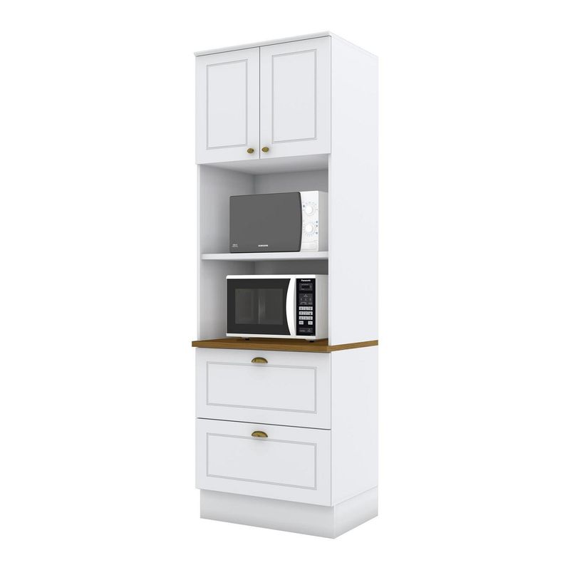 HOME MOBILI - Mueble para microondas 2 puertas 2 cajones Americana